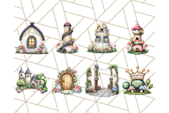Princess Castle Clipart PNG, Enchanted Garden Artwork Product Image 7