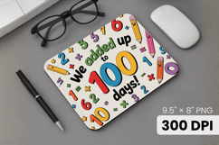 100 days of school Mouse Pad, Teacher PNG Sublimation Design Product Image 1