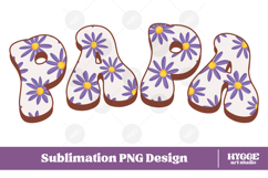papa Png Retro Flowers Mother&#039;s Day Floral Mom Sublimation Product Image 1