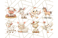 Baby Farm Animal Clipart, Cute Farm Yard Animals Png Product Image 3