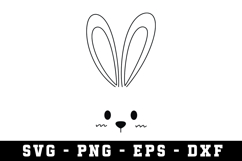 Bunny Ear &amp; Face SVG | SVG Cut files | Cricut Product Image 1
