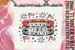 Happy Hearts 20oz tumbler wrap, Patriotic Product Image 1