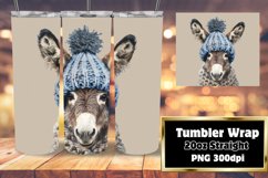 Winter-Themed Critters Tumblers Wrap 20oz Product Image 1