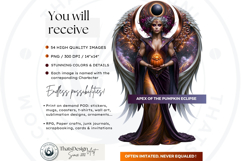 Autumn Bloom Fairies Clipart Set, Mythical Fantasy PNG Product Image 2