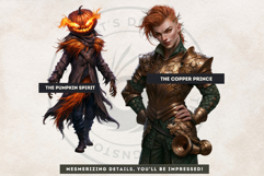 Autumn Twilight Thorns Clipart, Dark Fantasy PNG Product Image 8