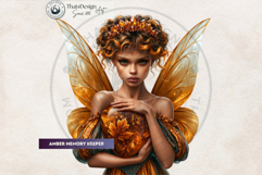 Autumn Bloom Fairies Clipart Set, Mythical Fantasy PNG Product Image 8