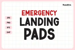 Funny Sanitary Pouch Quote | Emergency Landing Pads Product Image 3