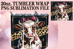 RADIANT EVENINGS 20oz TUMBLER WRAP, Cute Cow Product Image 1