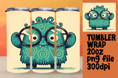 Inspired 20oz Tumbler Wrap Template , Monster Product Image 1