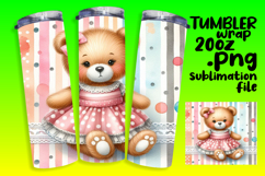 Beautiful 20oz Tumbler Artwork , Teddy Bear Product Image 1