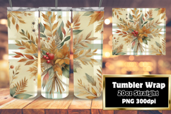 Creative 20oz Tumbler Template , Autumn Flower Product Image 1