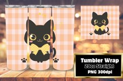 Playful Cat Tumbler Wrap for Sublimation Product Image 1