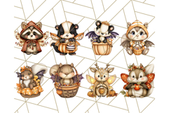 Halloween Fairy Animal Clipart PNG, Cute Spooky Creatures Product Image 7