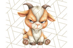 Adorable Angry Animals Clipart PNG, Cute Moody Faces Png Product Image 3