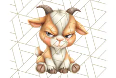Adorable Angry Animals Clipart PNG, Cute Moody Faces Png Product Image 3