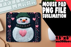 Whimsical Mouse Pad Design Sublimation, Snowman Product Image 1