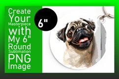 Amusing PeekaBoo Circle Dog Charm Keychain PNG Product Image 1