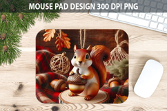 Christmas Squirrel Pad Sublimation - Animal PNG Design Product Image 1