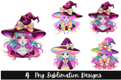 4 Halloween Witch PNG | Spooky Season Png Product Image 1