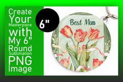 Mom's Day Sublimation Circle Keychain Product Image 1