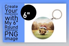 Artistic Round Design Keychain Template , Holiday Product Image 1