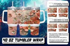 Glimmering Floral Leopard Tumbler Design 40oz Product Image 1