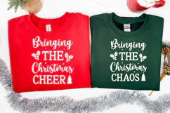 Matching Christmas Quote SVG | Cheer - Chaos Product Image 3