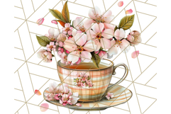Vintage Floral Teacup Clipart PNG, Blooming Teacups Clip Art Product Image 3