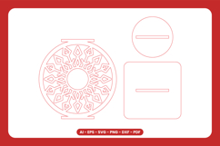 Christmas Candle Holder Laser Cut SVG Product Image 2