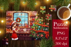 Christmas Puzzles PNG |Kids Puzzles Sublimation 3 Product Image 2