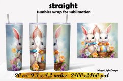 Easter bunny Tumbler Sublimation ,Bunny Tumbler design Product Image 1