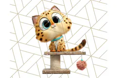 Pet Shop Clipart, Cute Big Eyed Animals, Kawaii Pets PNG Product Image 3