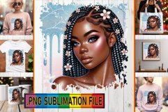 Unique TSHIRT Art Designs PNG, Afro Girl Product Image 1