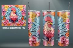 3D Chicken Tumbler | Sublimation 3D Tumbler Wrap Product Image 7