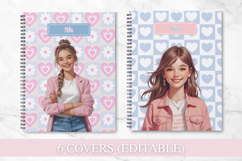 Editable Canva Pastel Teen Girl Notebook &amp; Cover Template Product Image 2