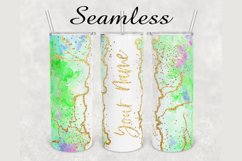 Emerald green Floral Agate 20oz sublimation design tumbler Product Image 1