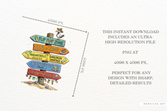Summer Beach Signspot Clipart Product Image 7