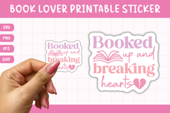 Printable Book Lover Sticker | Booked Up Product Image 1