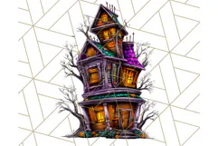 Haunted Houses Clipart PNG, Spooky Halloween Homes Product Image 3