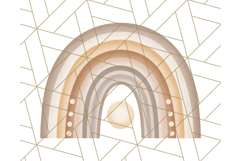 Boho Rainbow PNG Clipart, Earthy Arches &amp; Minimal Shapes Product Image 3