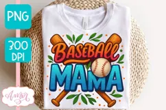 Baseball Mama T-shirt and mug PNG sublimation design Product Image 4