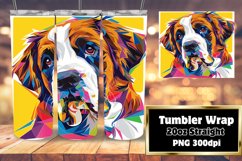 Bold and Vibrant Dog Wrap 20oz Sublimation Design Product Image 1