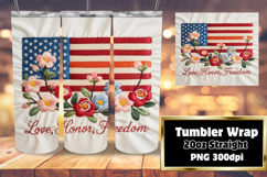 GREAT GIFT 20oz Tumbler Wrap , Patriotic Product Image 1