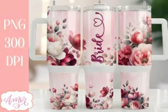 Bride 40oz tumbler wrap PNG for sublimation | Wedding party Product Image 2
