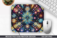 Fireworks Mouse Pad Sublimation, 4th Of July Mouse Pad PNG Product Image 1