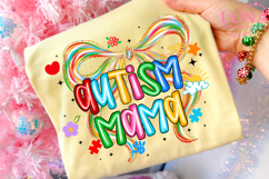 Autism Mama Png, Autism Awareness Png, Coquette Autism Png Product Image 5