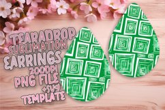 Neon Pulse Teardrop Earring Sublimation Design Product Image 1