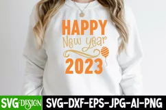 Happy New Year 2023 SVG Cut File,New Year SVG Cut File Product Image 1