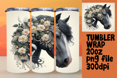 20oz Tumbler Template for Gifts , Horse Product Image 1