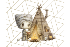 Midnight Monster Camp Out Clipart PNG, Halloween Png Product Image 3